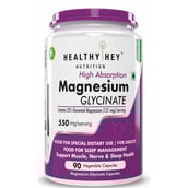 1 - HealthyHey Nutrition Magnesium Glycinate,  Unflavoured  90 capsules 