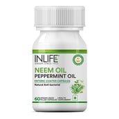 1 - INLIFE Neem Oil Peppermint Oil, 60 capsules