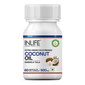 1 - INLIFE Extra Virgin Cold Pressed Coconut Oil 500mg,  60 veggie capsule(s) 