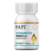 1 - INLIFE Vitamin D3 (1000 IU),  60 capsules  Unflavoured 