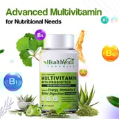 3 - Health Veda Organics Multivitamin with Probiotics,  120 tablet(s)  Unflavoured 
