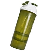 3 - GHC 3-Compartment Shaker Bottle,  Green  600 ml 