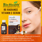 2 - Bio Health Re-Radiance Vitamin C 20% Serum,  30 ml  Reduce pigmentation & dark spots 