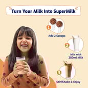 4 - Supermilk Overall Growth for 8-12 Yrs Girls Protein & Nutrition Drink Mix Powder,  400 g  Double Chocolate 