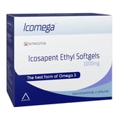 1 - Aarkios Icomega (Icosapent Ethyl) 1000mg,  10 softgels 