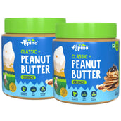 1 - Alpino Classic Peanut Butter,  400 g  Crunch (Pack of 2) 