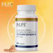 5 - INLIFE Vitamin D3 5000 IU (125 mcg),  60 tablet(s)  Unflavoured 