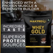 8 - Nakpro Whey Gold Protein Concentrate,  4.4 lb  Chocolate (Pack of 2) 