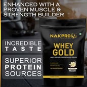 3 - Nakpro Whey Gold Protein Concentrate,  2.2 lb  Vanilla 