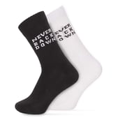 2 - MuscleBlaze Z Crew Socks,  Black & White  (2 Pack) 