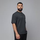 6 - MuscleBlaze Carnage Oversized Tshirt, Charcoal Small