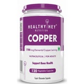 1 - HealthyHey Nutrition Copper Gluconate,  120 veggie capsule(s)  Unflavoured 