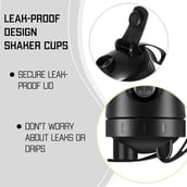 4 - GHC Nutrigize Steel Shaker with Glass Window for Measurement,  Black  700 ml 