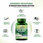5 - Himalayan Organics Nitric Oxide Supplement 1400mg,  60 veggie capsule(s)  Unflavoured 