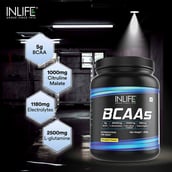 9 - INLIFE BCAAs,  0.99 lb  34 Servings  Pineapple 