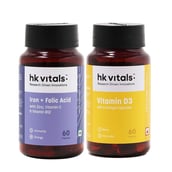 HealthKart HK Vitals Vitamin D3 and Iron Folic Acid 60 caps Combo