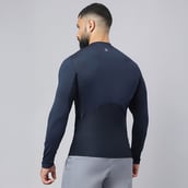 5 - MuscleBlaze Air Tech Compression MuscleTee Full Sleeve,  Navy  Small