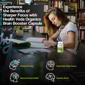 3 - Health Veda Organics Brain Booster,  60 veggie capsule(s) 