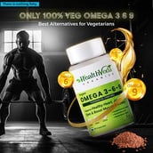 7 - Health Veda Organics Vegan Omega 3-6-9 Flaxseed Oil (1000mg),  60 capsules 