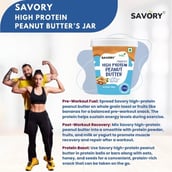 6 - Savory High Protein Peanut Butter, 500 g Crunchy