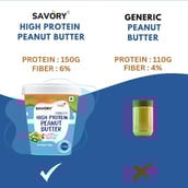 7 - Savory High Protein Peanut Butter, 500 g Crunchy