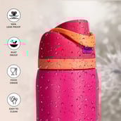 2 - ONE AND ONLY Leak Proof 24 Hour Hot-Cold Stainless Steel Water Bottle,  Pink  1 L 