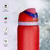 3 - ONE AND ONLY Leak Proof 24 Hour Hot-Cold Stainless Steel Water Bottle,  Red  1 L 