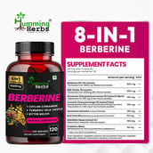 1 - Humming Herbs Berberine 8 in 1 Formula,  120 capsules 