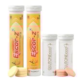 7 - Glutone 1000 & Escor-Z Combo,  Unflavoured & Orange  4 Piece(s)/Pack 