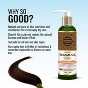 6 - Morpheme Remedies Organic Sesame Oil,  200 ml  for All Hair & Skin Types 