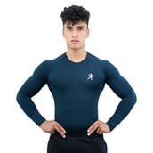 1 - Athflex Men's Full Sleeve Edge Compression T-Shirt,  Small  Navy Blue 
