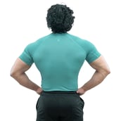 2 - Athflex Men's Half Sleeve Ace Compression T-Shirt,  Small  Sea Green 