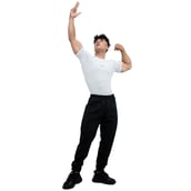 6 - Athflex Men's Half Sleeve Ace Compression T-Shirt, Large White