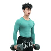 2 - Athflex Men's Full Sleeve Ace Compression T-Shirt,  XL  Sea Green 