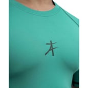 7 - Athflex Men's Muscle Fit Half Sleeve Textured Compression T-Shirt, Large Bayside Green