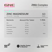 3 - GNC Pro Performance Zinc Magnesium Amino Restful Sleep & Relaxation,  Unflavoured  60 tablet(s) 