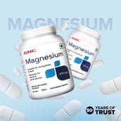 9 - GNC Magnesium (370mg),  Unflavoured  120 capsules 