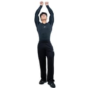 6 - Athflex Men's Muscle Fit Full Sleeve Textured Compression T-Shirt,  Small  Black 