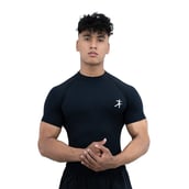 2 - Athflex Men's High-Neck Compression T-Shirt,  XL  Black 