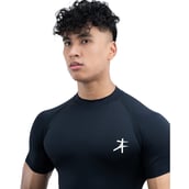 6 - Athflex Men's High-Neck Compression T-Shirt, XXL Black