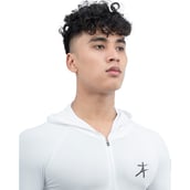 4 - Athflex Men's Performance Assassin Compression Hoodie,  White  XXL 