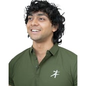 5 - Athflex Men's Regular Fit Half Sleeve Pique Polo T-Shirt,  Small  Olive Green 