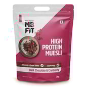 1 - MuscleBlaze High Protein Muesli OP,  4.4 lb  Dark Chocolate & Cranberry 