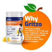10 - Supermilk Gritzo Protein & Nutrition Drink Mix 8-12 Yrs, 400 g Mango Delight