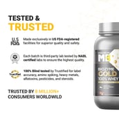 6 - MuscleBlaze Biozyme Gold 100% Whey,  2.2 lb  Monk Fruit Sweetened Chocolate Hazelnut