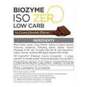 5 - MuscleBlaze Biozyme Iso-Zero Powder,  8.8 lb  Low Carb Ice Cream Chocolate 