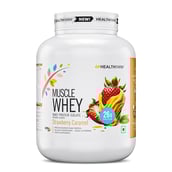 1 - Healthfarm Muscle Whey,  4.4 lb  Strawberry Caramel 