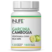 1 - INLIFE Garcinia Cambogia (60% HCA) 1600 mg,  120 capsules 