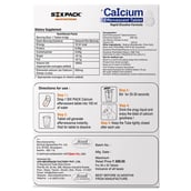 nutritionalfact - Six Pack Nutrition Calcium Effervescent,  Orange  60 tablet(s) 