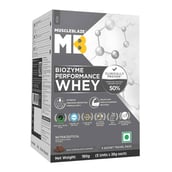 1 - MuscleBlaze Biozyme Performance Whey., 0.4 lb Rich Chocolate Travel Pack (5x36g) sachets